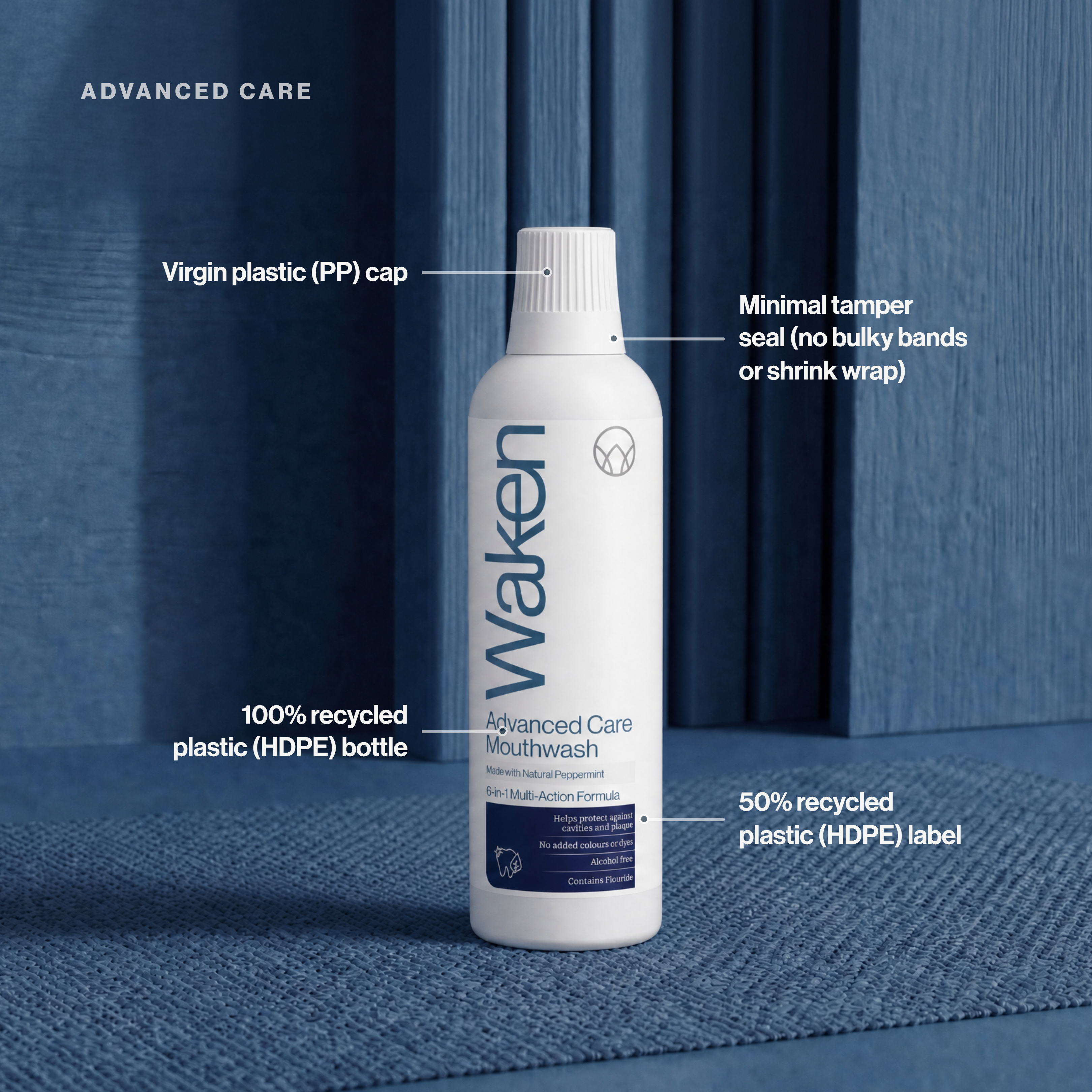 Waken Advanced Care Mouthwash 500ml
