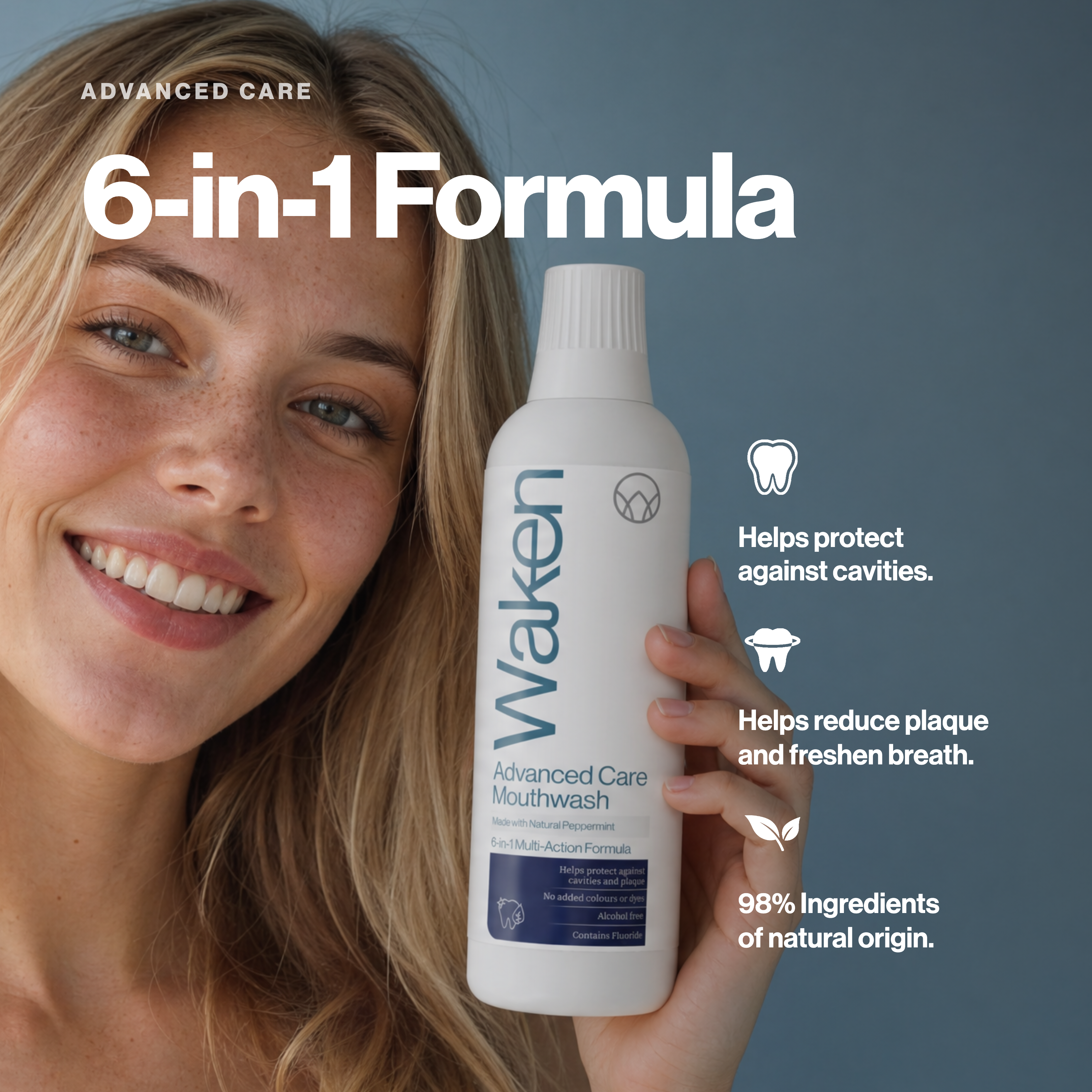 Waken Advanced Care Mouthwash 500ml