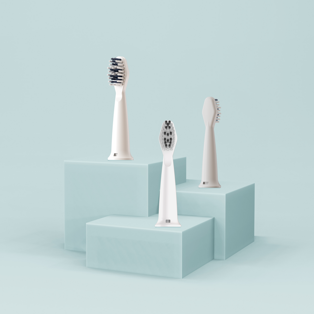 Waken Sonic Toothbrush Replacement Heads, 3-pack, up to 9 months use