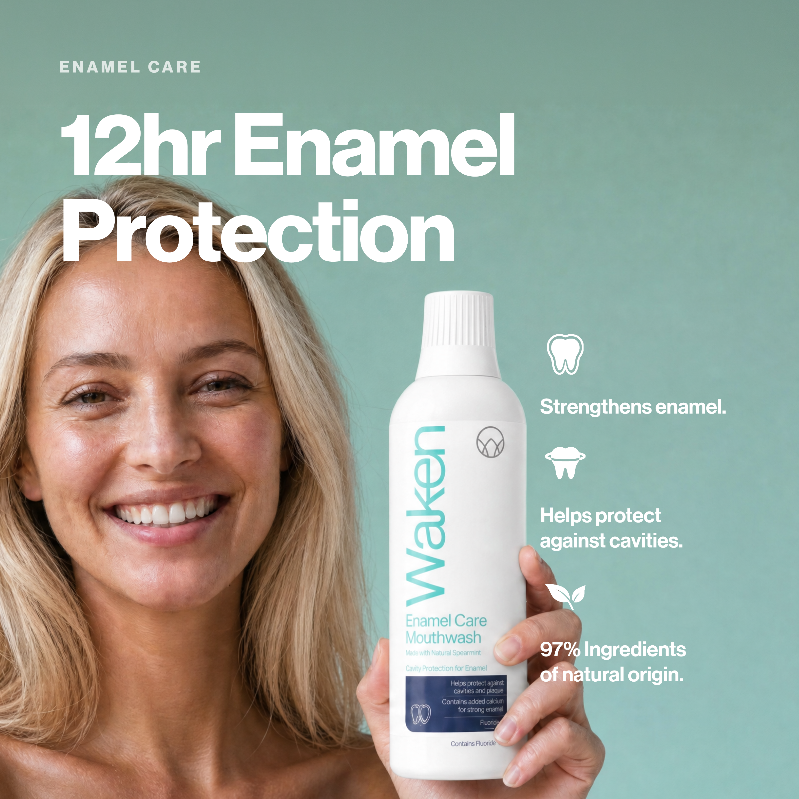 Waken Enamel Care Mouthwash 500ml