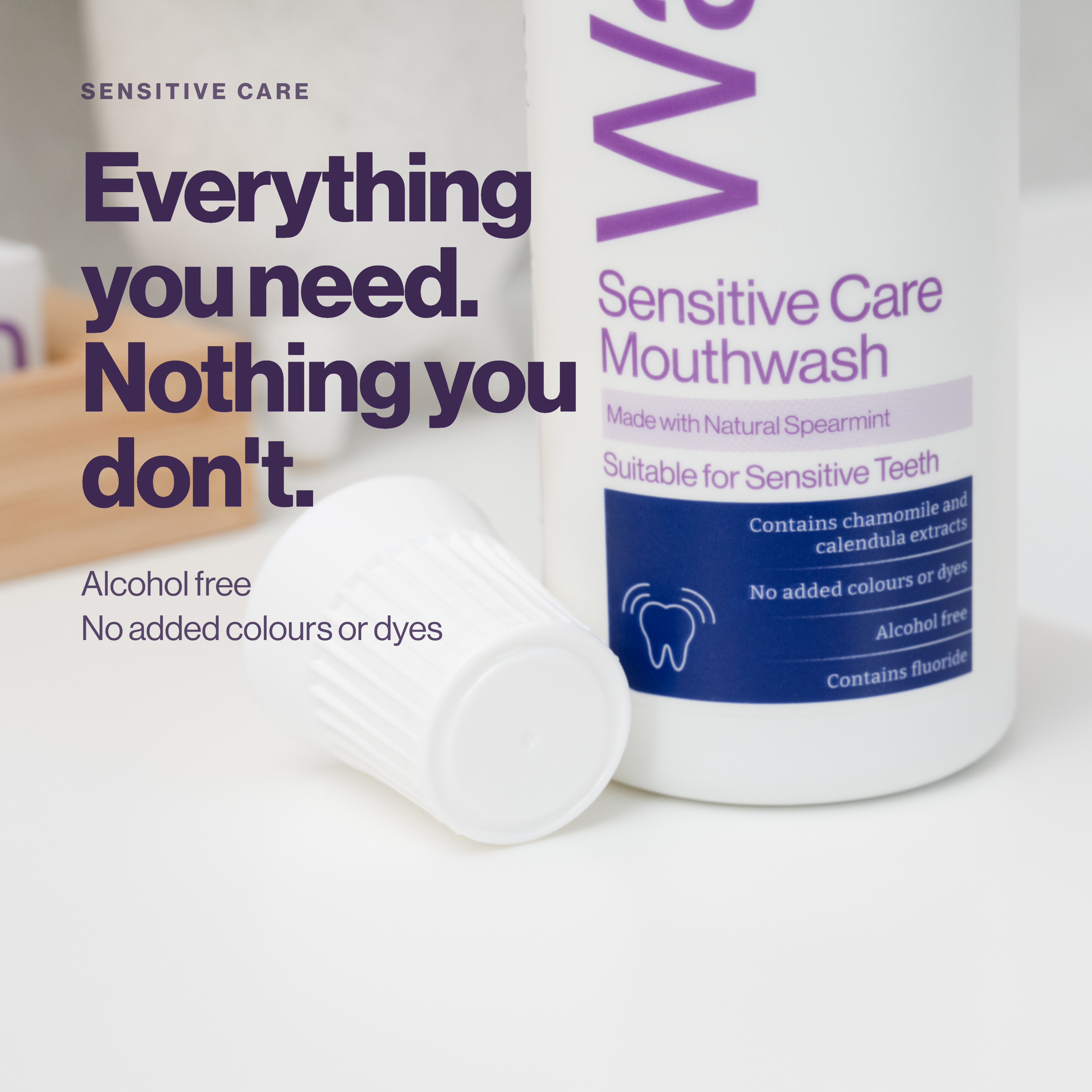 Waken Sensitive Care Mouthwash 500ml