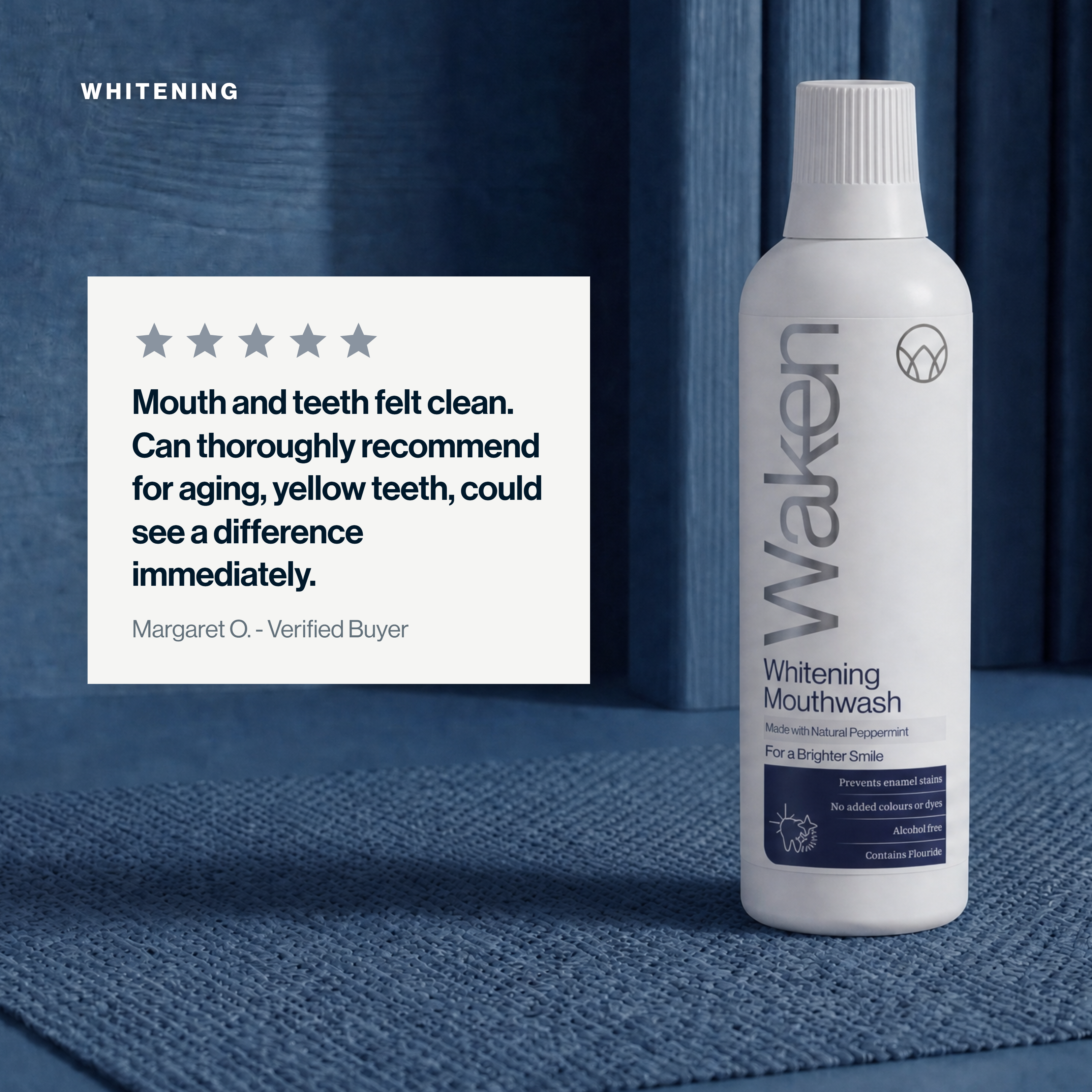 Waken Whitening Mouthwash 500ml