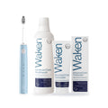 Waken Advanced Care Starter Kit contents: Sonic Toothbrush in mint blue, Advanced Care Mouthwash 500ml and Advanced Care Toothpaste 75ml